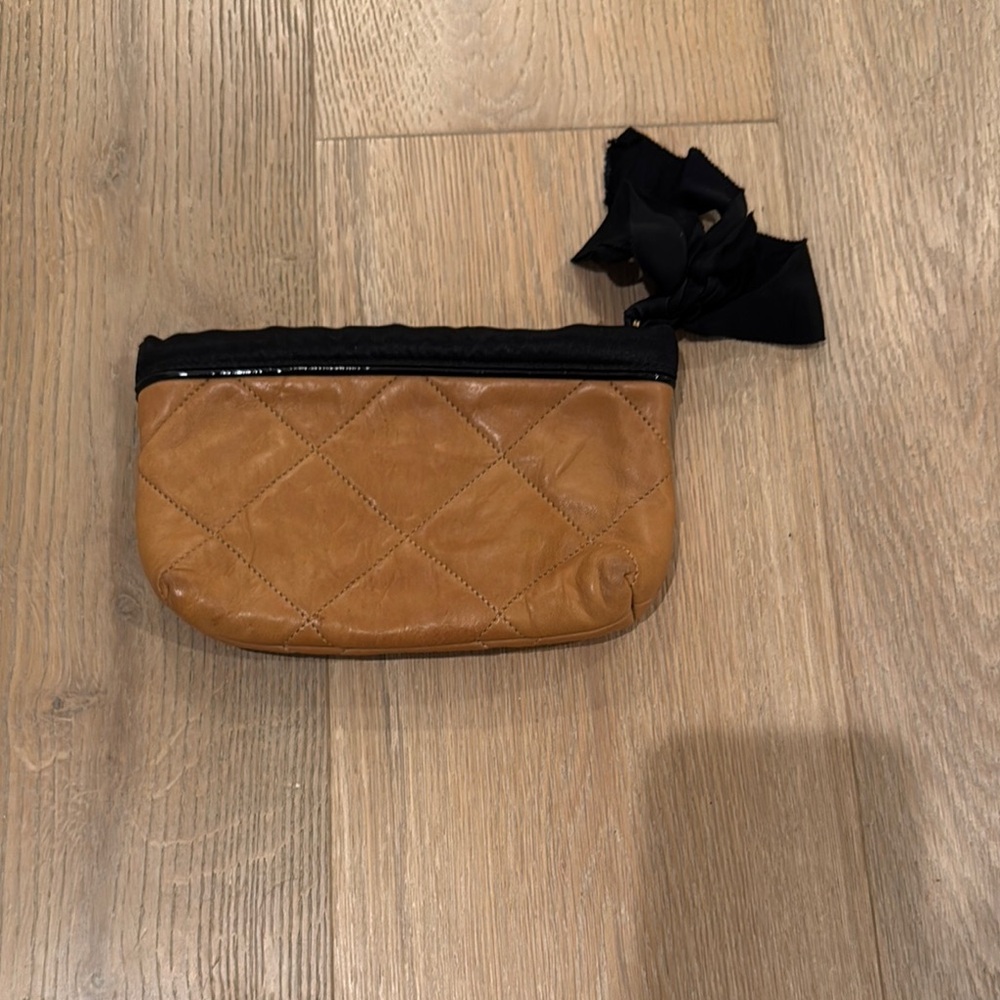 Lanvin Tan Quilted Lambskin Pouch